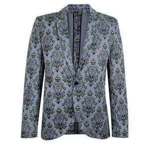 Disney Haunted Mansion wallpaper blazer. Glows in dark. Size XL
